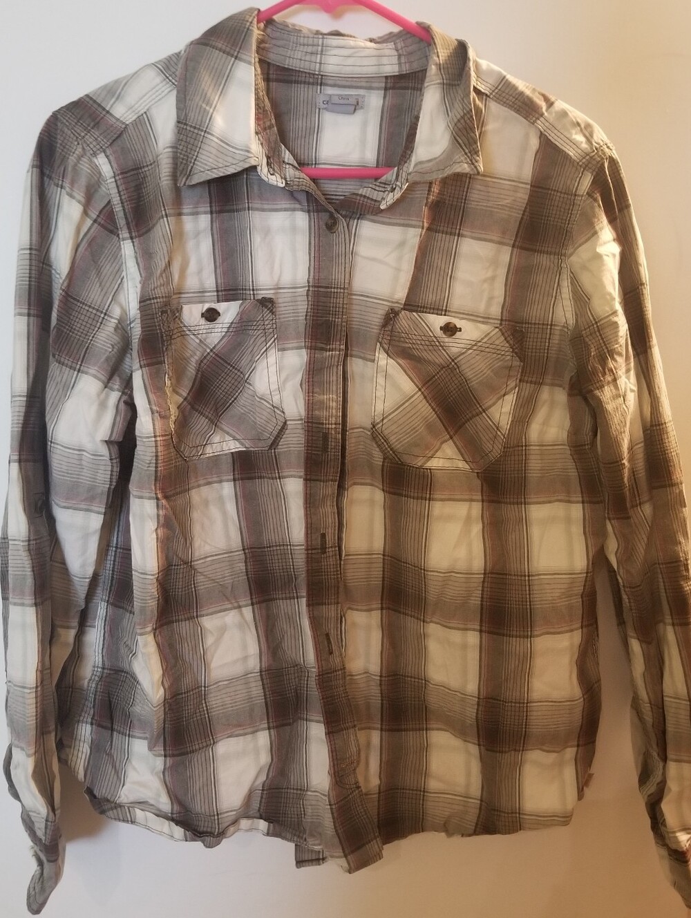 Carhartt Plaid Button-Up Shirt - Size Large
